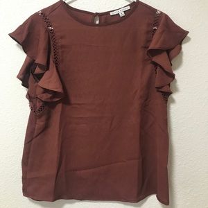 Soft red professional top